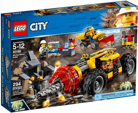 Конструктор LEGO City 60186 Тяжелый бур для горных работ