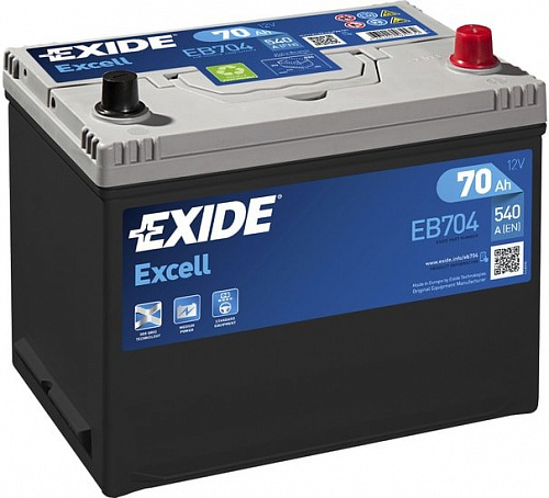 Автомобильный аккумулятор Exide Excell EB704 (70 А/ч)