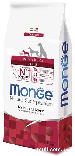 Сухой корм для собак Monge Daily Line Mini с курицей (7.5 кг)