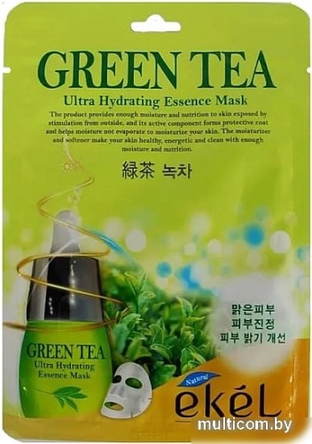 Косметика по уходу за лицом Ekel Маска для лица с экстрактом зеленого чая 25 г