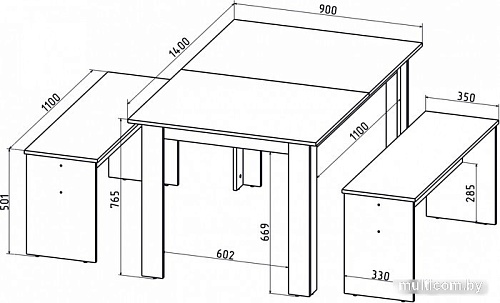 Интерлиния 140см (дуб сонома)