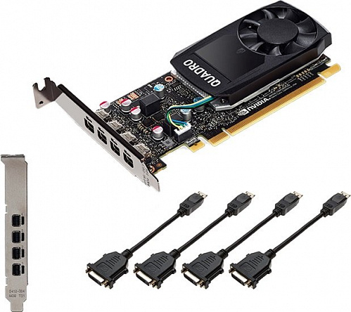 Видеокарта PNY Nvidia Quadro P1000 DVI 4GB GDDR5 VCQP1000DVIV2-PB