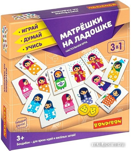 Развивающая игра Bondibon Матрешки на ладошке ВВ4247