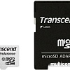 Карта памяти Transcend microSDHC HE (Class 10) UHS-I 16GB + адаптер [TS16GUSDHC10V]