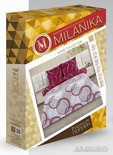 Постельное белье Миланика Тесла Семейный (поплин)