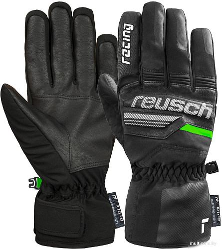 Горнолыжные перчатки Reusch Ski Race VC R-Tex XT 6201257-7021 (р-р 8.5, Black/White/Neon Green)