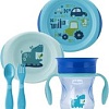 Набор детской посуды Chicco 340624058 (голубой)