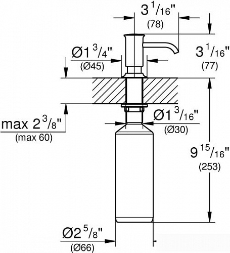 Дозатор для жидкого мыла Grohe Authentic 40537ZB0 (черная бронза)