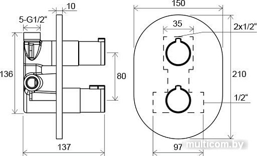 Смеситель Ravak Chrome-CR 063.00 [X070094]