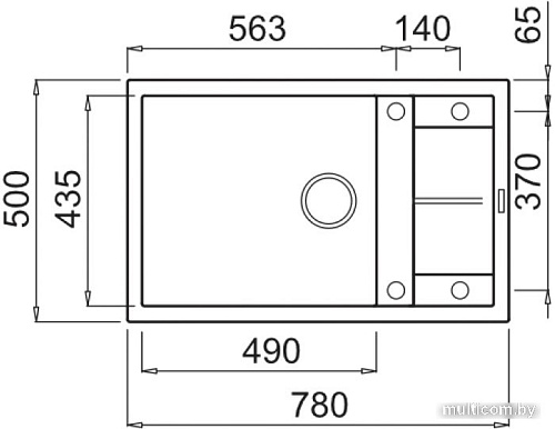 Кухонная мойка Elleci Unico 310 White K96