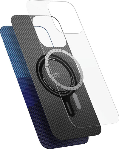 Чехол для телефона Pitaka StarPeak Tactile Woven для iPhone 16 (темно-синий)