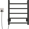 Полотенцесушитель Maxonor PL-TRE02-45-6-7 (черный, подключение слева)