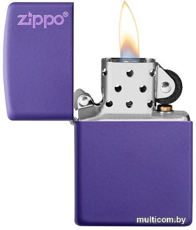 Зажигалка Zippo Classic Purple Matte Zippo Logo 237ZL