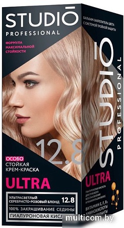 Крем-краска для волос Studio Professional ULTRA 12.8 Ультрасветлый серебристо-розовый блонд