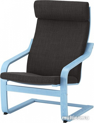 Стул-кресло Ikea Поэнг (березовый шпон/хилларед антрацит) 892.514.91