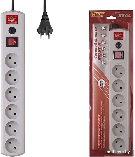 Сетевой фильтр Most R 6-2-Б (белый)