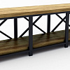 Тумба Hype Mebel Флорида 120x40 (черный-дуб галифакс олово)