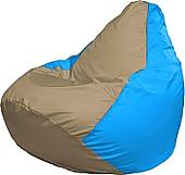 Кресло-мешок Flagman Груша Мега Super Г5.1-96 (тёмно-бежевый/голубой)