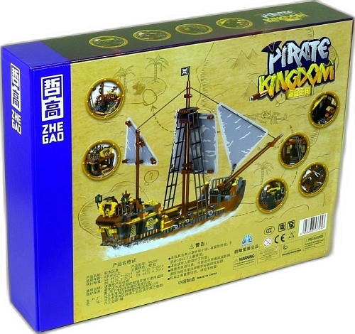 Конструктор Zhe Gao 982001 Пиратский корабль Бог бури