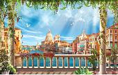 Фотообои Citydecor Венеция фреска 2 с защитным покрытием 400x254