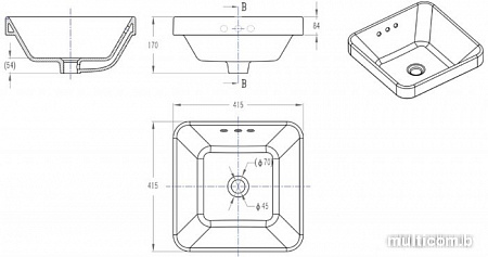 Умывальник Bravat C22327W-ENG