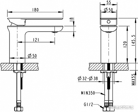 Смеситель Bravat Gina F165104C-ENG