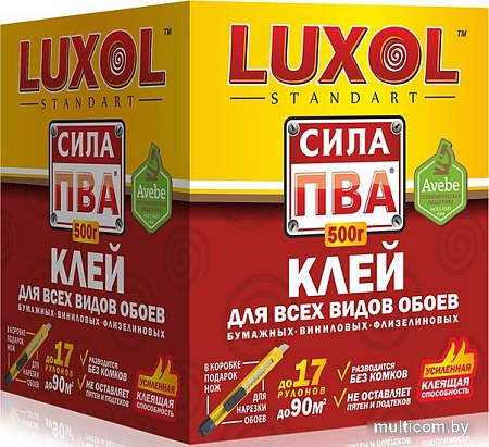 Клей для обоев Luxol Сила ПВА (500 г)