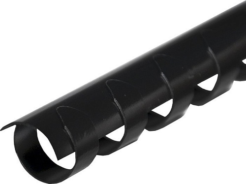 Пластиковая пружина для переплета РеалИСТ Пластик 19 мм (черный)