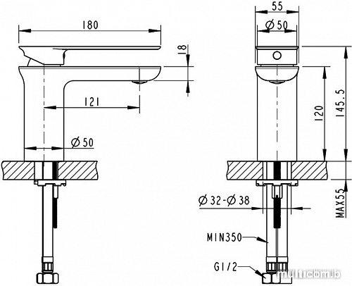 Смеситель Bravat Gina F165104C-ENG
