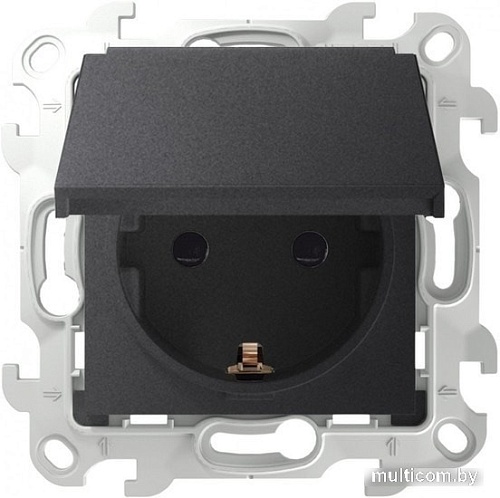 Розетка Simon 2450448-038 (графит)