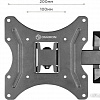 Кронштейн Onkron NP24 (черный)