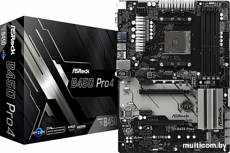 Материнская плата ASRock B450 Pro4