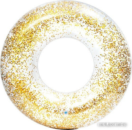Надувной плот Intex Transparent Glitter Tubes 56274 (золотой)