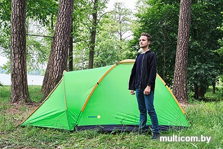 Треккинговая палатка Sundays Camp 4 (зеленый/желтый)