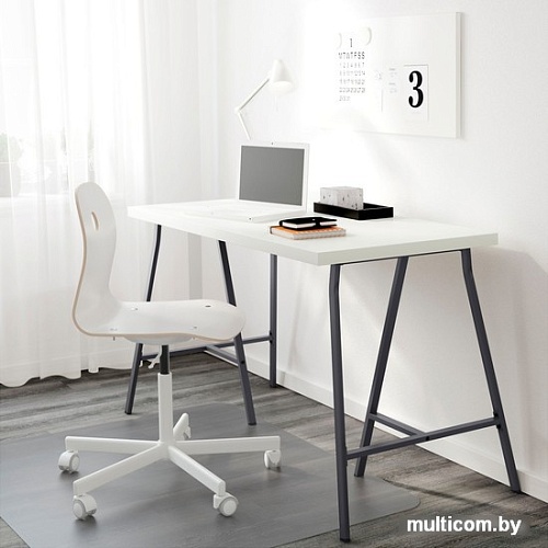 Письменный стол Ikea Линнмон/Лерберг (белый/серый) [290.007.16]