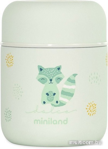 Термос для еды Miniland Thermy Dolce Mini 280мл (бирюзовый/енот)
