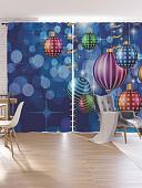 Комплект штор JoyArty Новогодняя дискотека Oxford DeLux 1.45x1.8 м (2 шт)