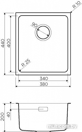 Кухонная мойка Omoikiri Tadzava 38-U IN