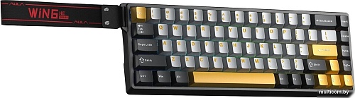 Клавиатура AULA WIN68HE Max (черный/серый/оранжевый, Wing Chun)