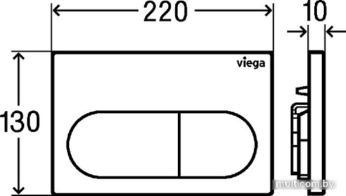 Панель смыва Viega Visign for Life 6 8602.1 (альпийский белый) 773 762