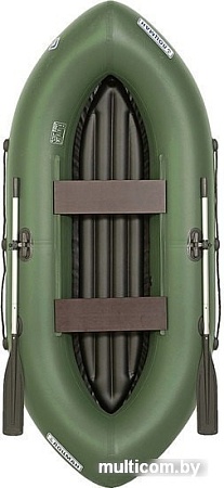 Гребная лодка Лоцман Турист ЛТ-300 ВНД (зеленый)