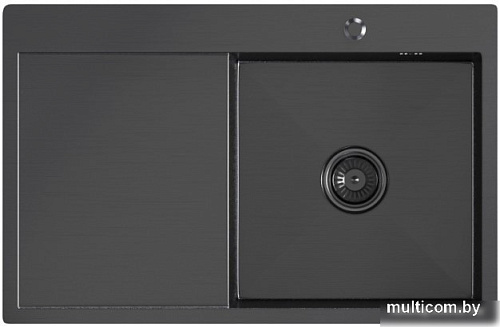 Кухонная мойка Mixline Pro 552923 (черный графит, с сифоном)