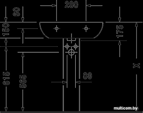 Умывальник Duravit D-Code 60x46 (23106000002)