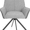 Стул с подлокотниками TetChair Мурано опора 360 (велюр/букле (HYP)/экокожа, светло-серый/графит)