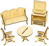 Аксессуары для кукольного домика Теремок Гостиная КМ-2