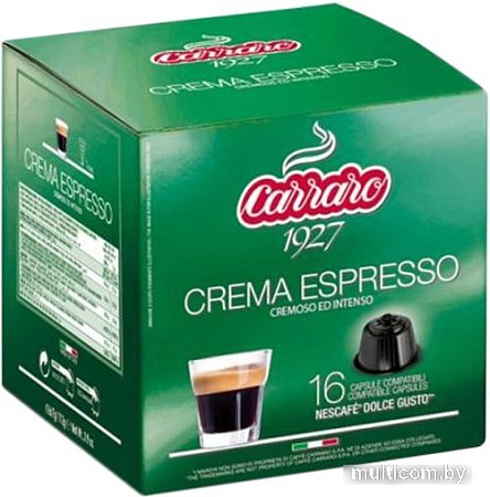Кофе в капсулах Carraro Crema Espresso в капсулах Dolce Gusto 16 шт