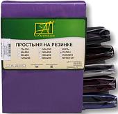 Постельное белье Альвитек Сатин однотонный на резинке 200x200x25 ПР-СО-Р-200-ТЛ (темная лаванда)