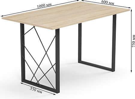 Кухонный стол Mio Tesoro Wasabi 100x60 (дуб сонома/черный)