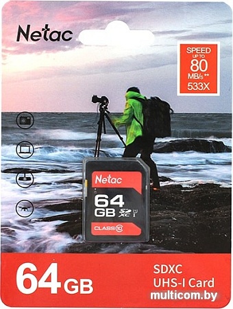 Карта памяти Netac P600 64GB NT02P600STN-064G-R