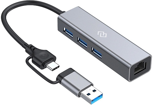USB-хаб Digma DHUB-LAN-4port